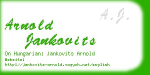 arnold jankovits business card